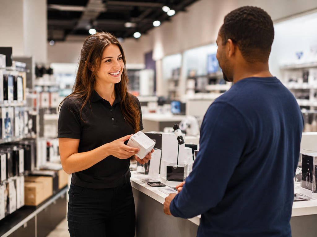 friendly service at a tech store